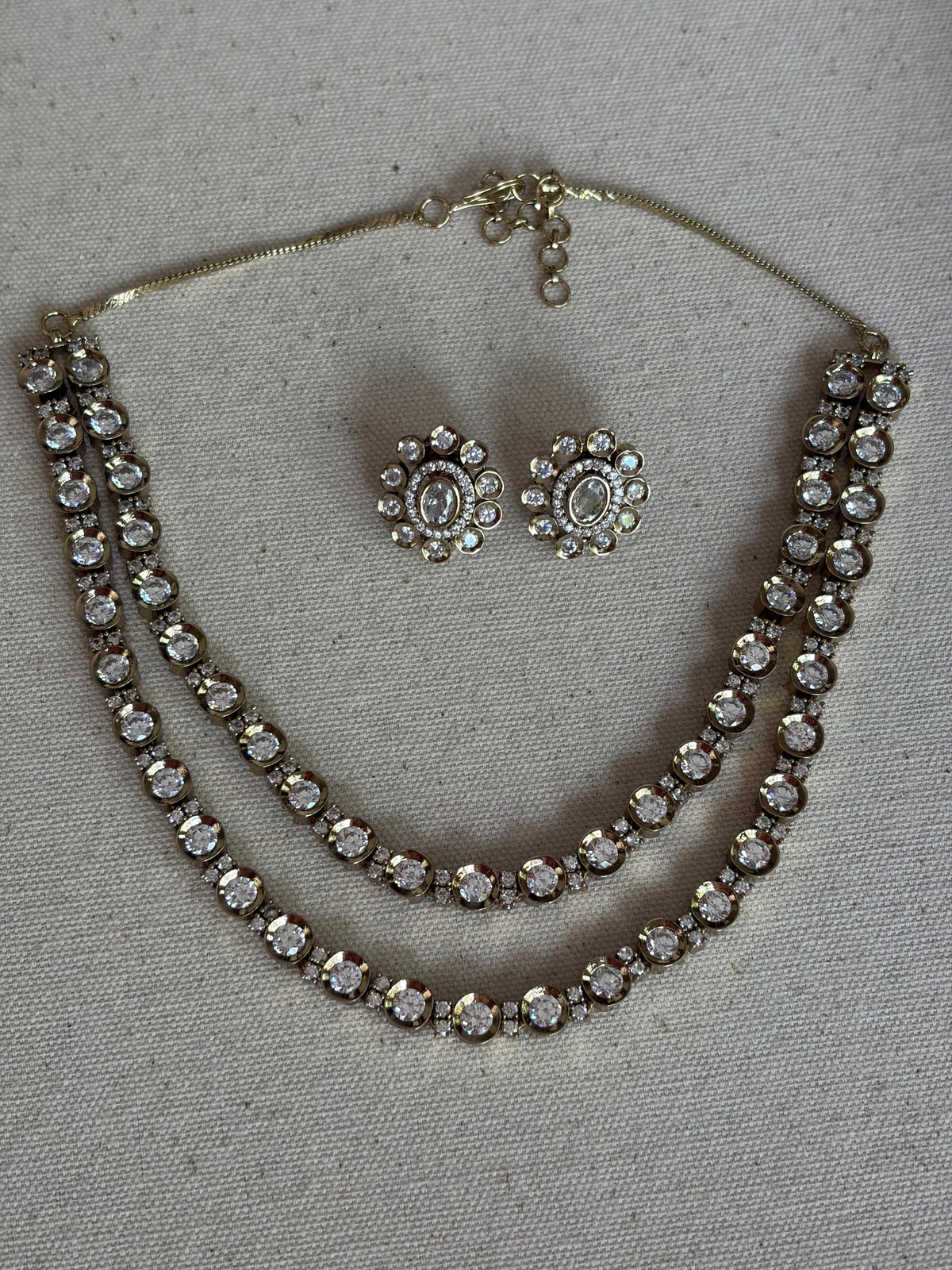 Layered Stone Necklace Set