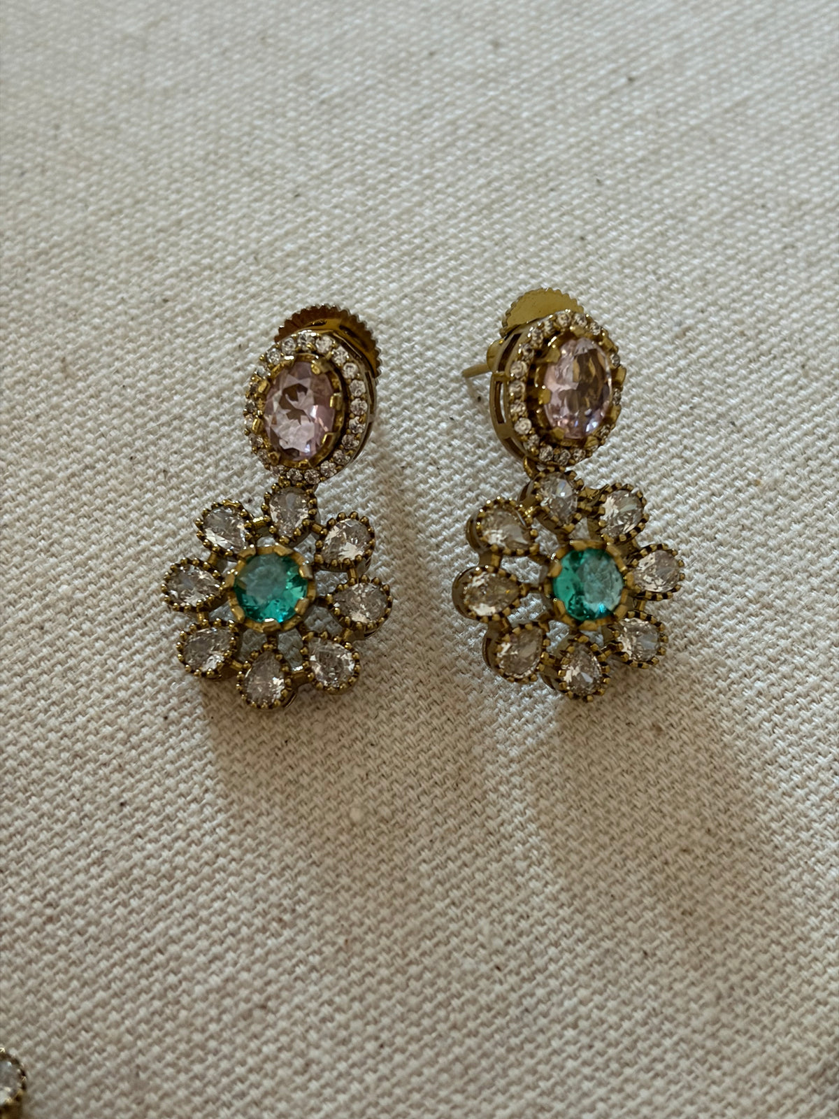 Baby Pink and Green Floral Set