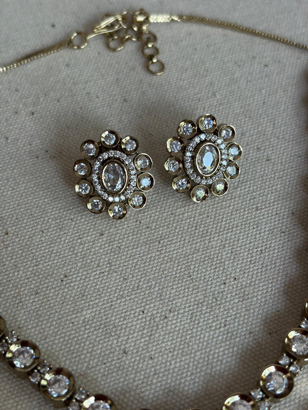 Layered Stone Necklace Set