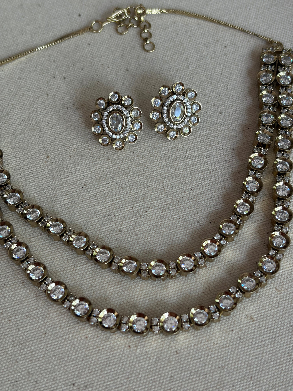 Layered Stone Necklace Set