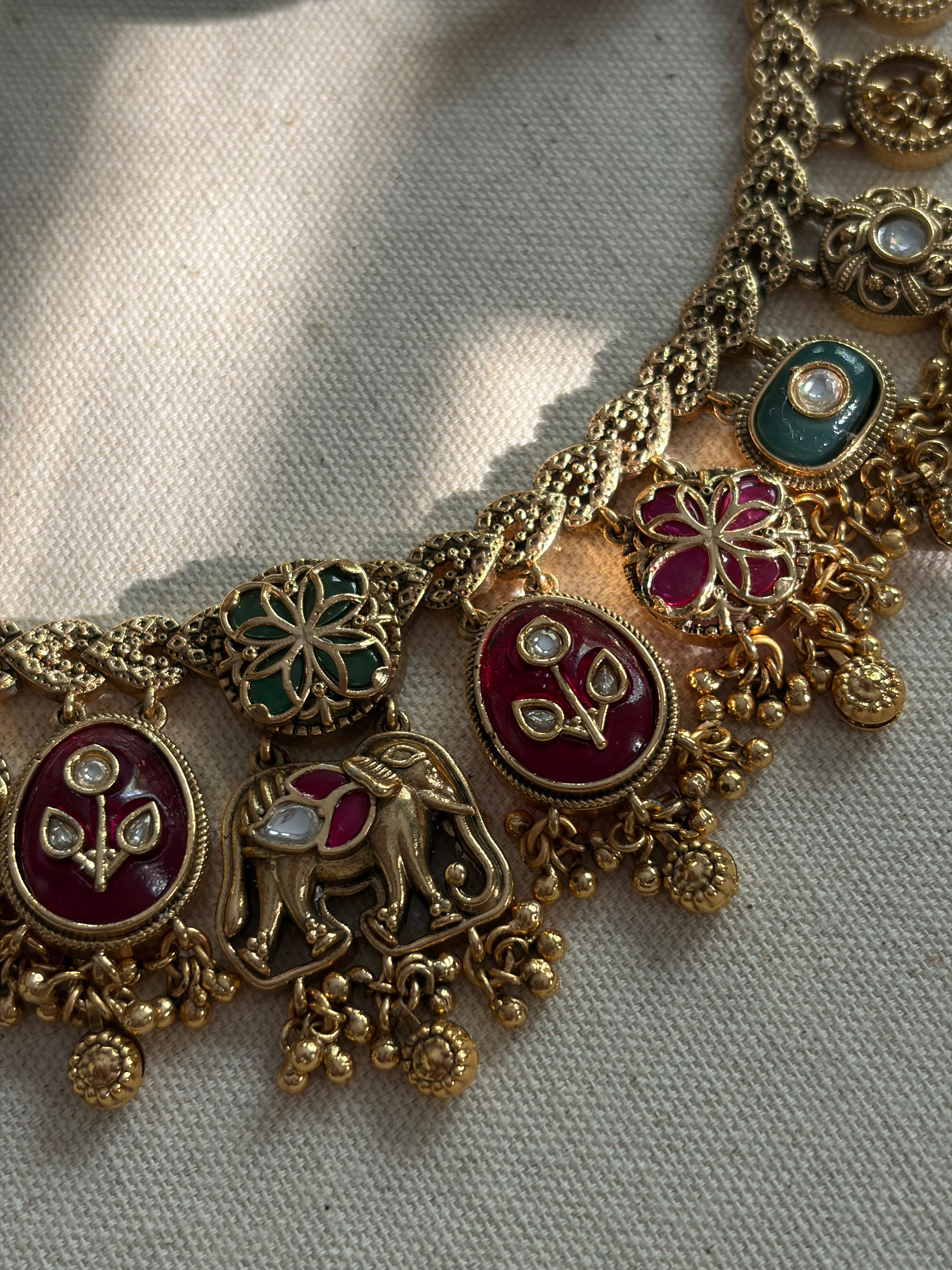 Heritage Elephant Necklace Set