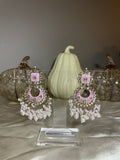 Baby Pink Enamel Painted Mang Earrings
