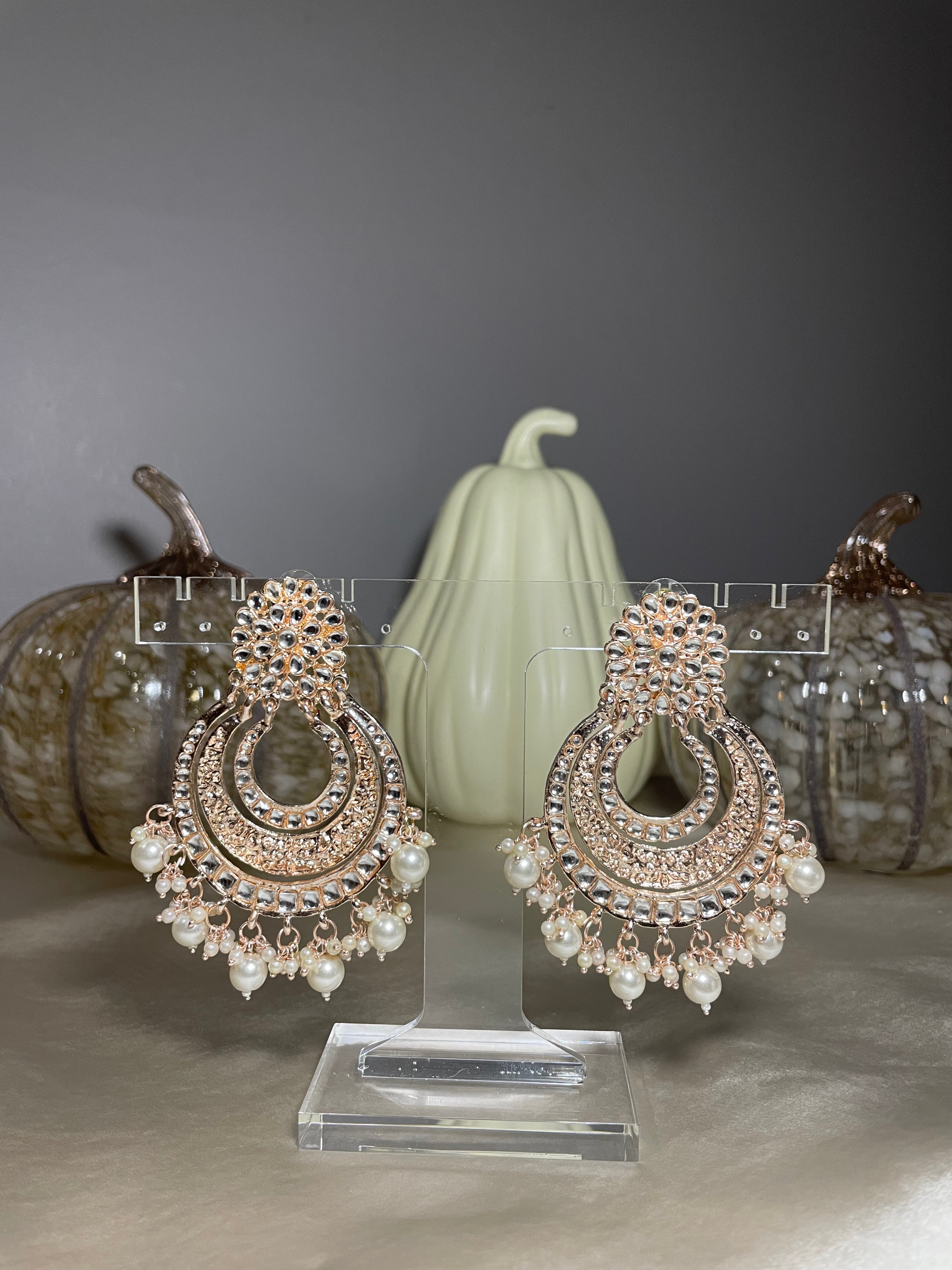 Gold Mang Earrings