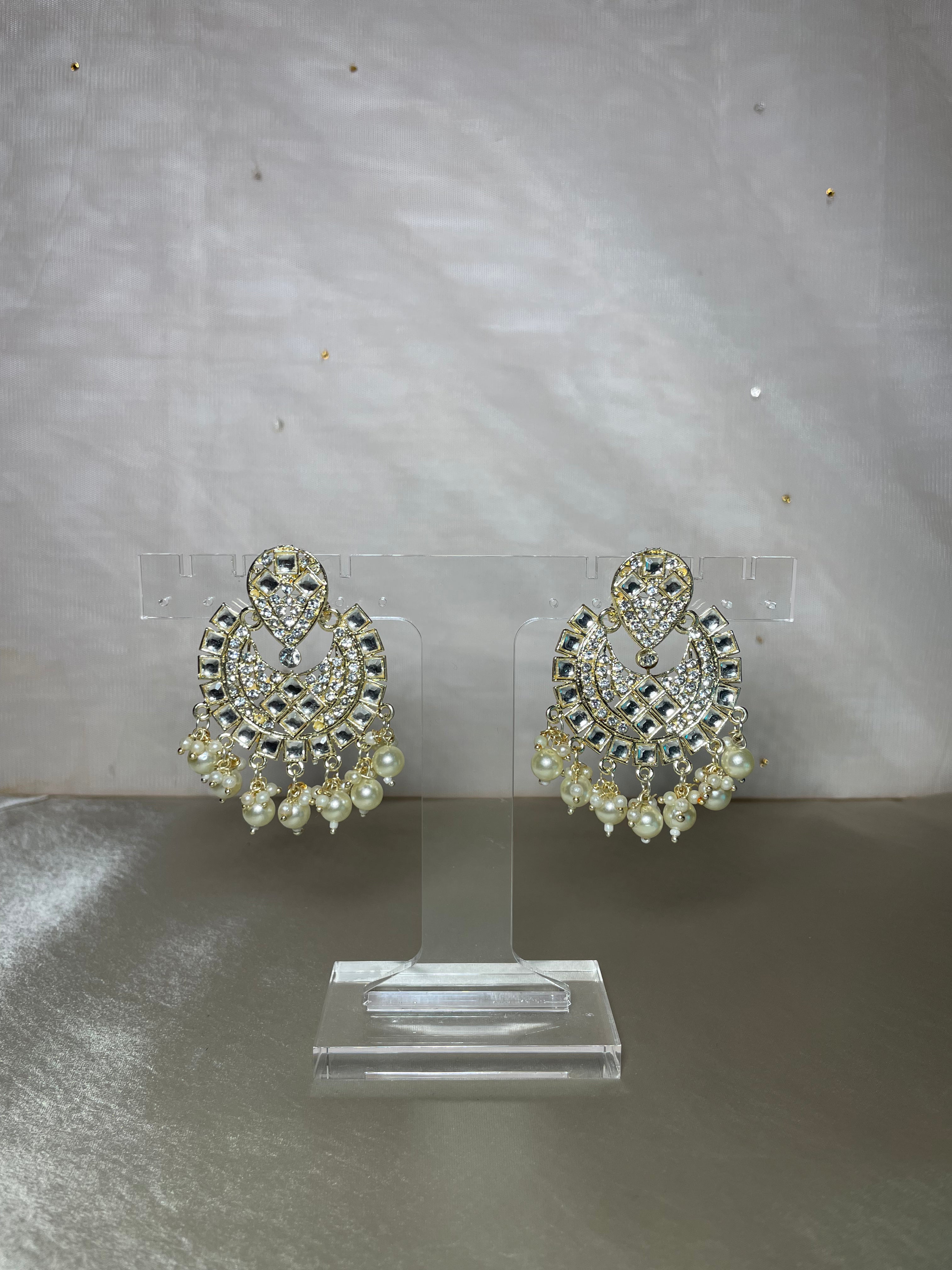 Golden Kundan Earrings