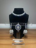 Blue and Silver Necklace Set